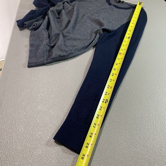 EXPRESS Mens Pullover Sweater Merino Wool Blend Long Sleeve S Blue Preppy Grunge - Picture 6 of 9